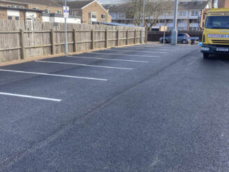 NHS Vaccine Centre Tarmac Car Park in Leicester