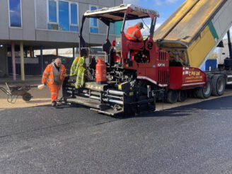 NHS Vaccine Centre Tarmac Car Park in Leicester