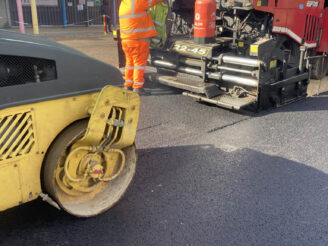 NHS Vaccine Centre Tarmac Car Park in Leicester